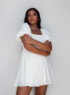 Princess Polly Dani Mini Dress White White
