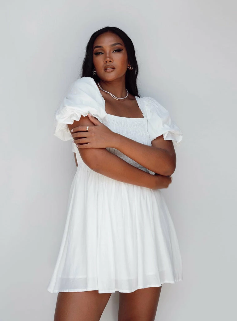 Princess Polly Dani Mini Dress White White - Image 6