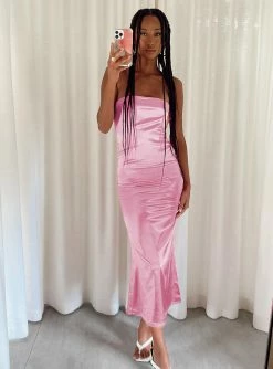 Princess Polly Shaya Strapless Maxi Dress Pink Pink