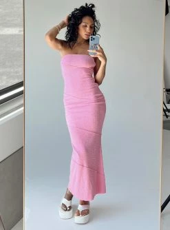 Princess Polly Oscar Midi Dress Pink Pink