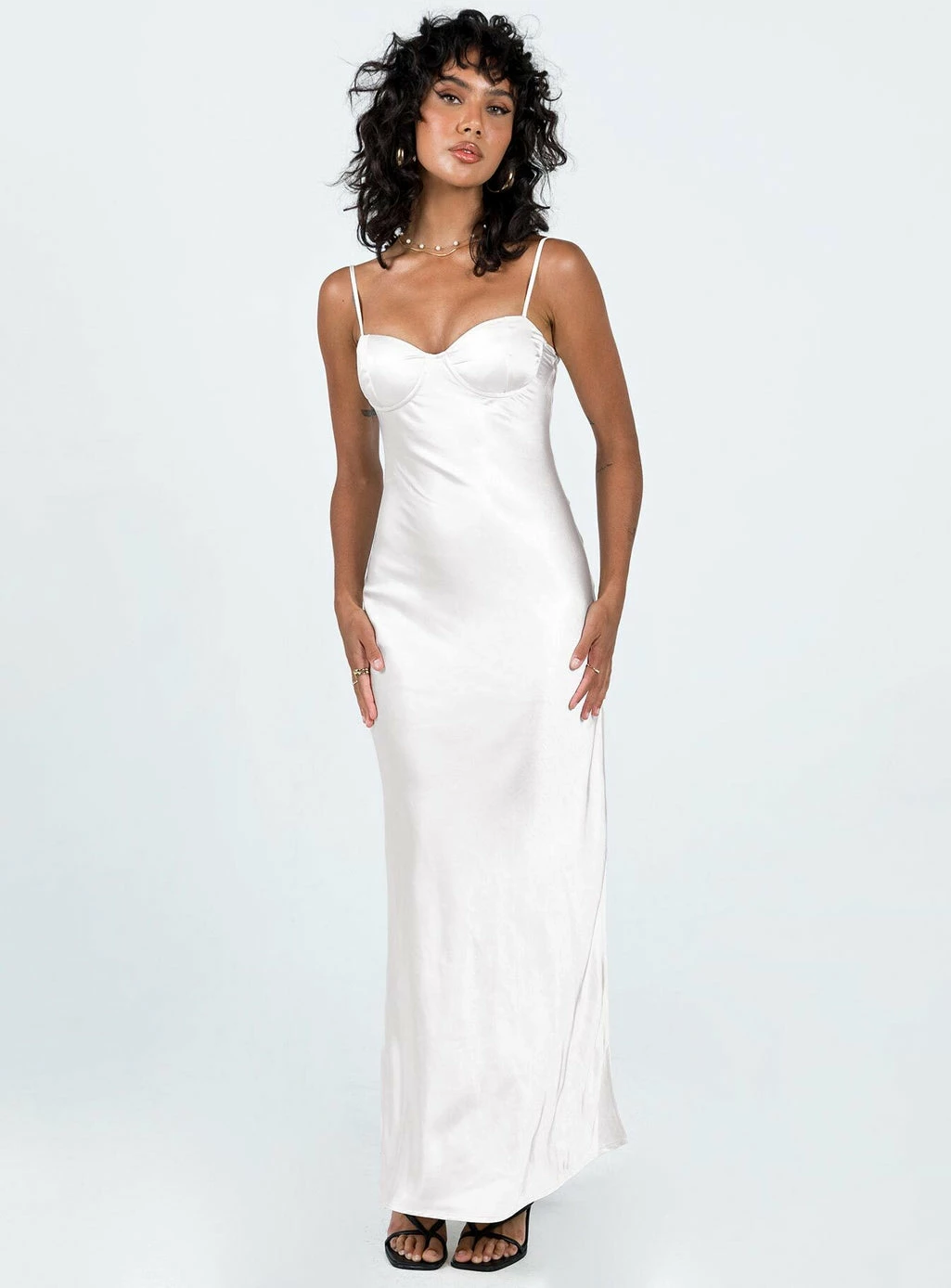 Princess Polly Creewood Maxi Dress Champagne Champagne - Image 2