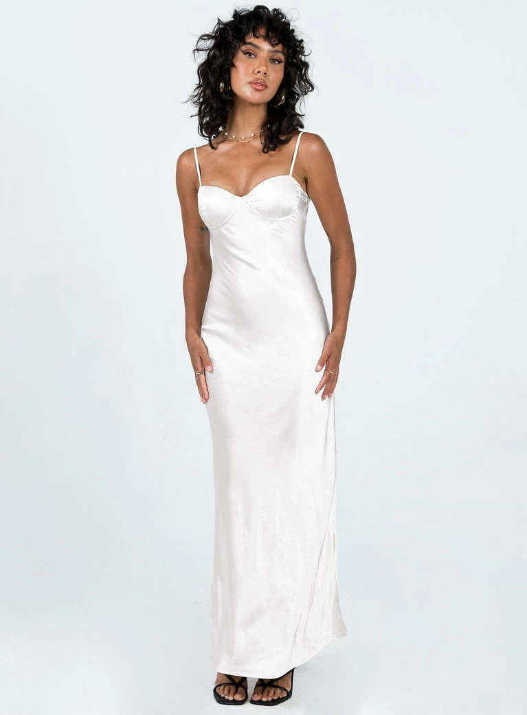 Princess Polly Creewood Maxi Dress Champagne Champagne - Image 8