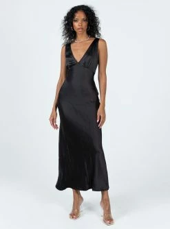Princess Polly Lower Impact Nellie Maxi Dress Black Black