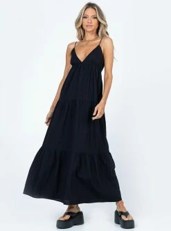 Princess Polly Chelsea Maxi Dress Black Black