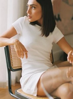 Princess Polly Lower Impact Classic Mini Dress White White