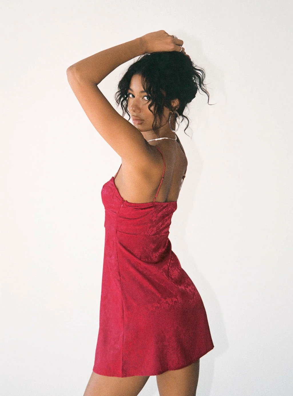 Princess Polly Diva Mini Dress Deep Red Deep Red - Image 3