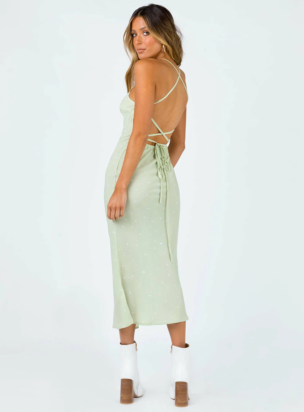 Princess Polly On Cloud Nine Midi Dress Green Green - Image 5