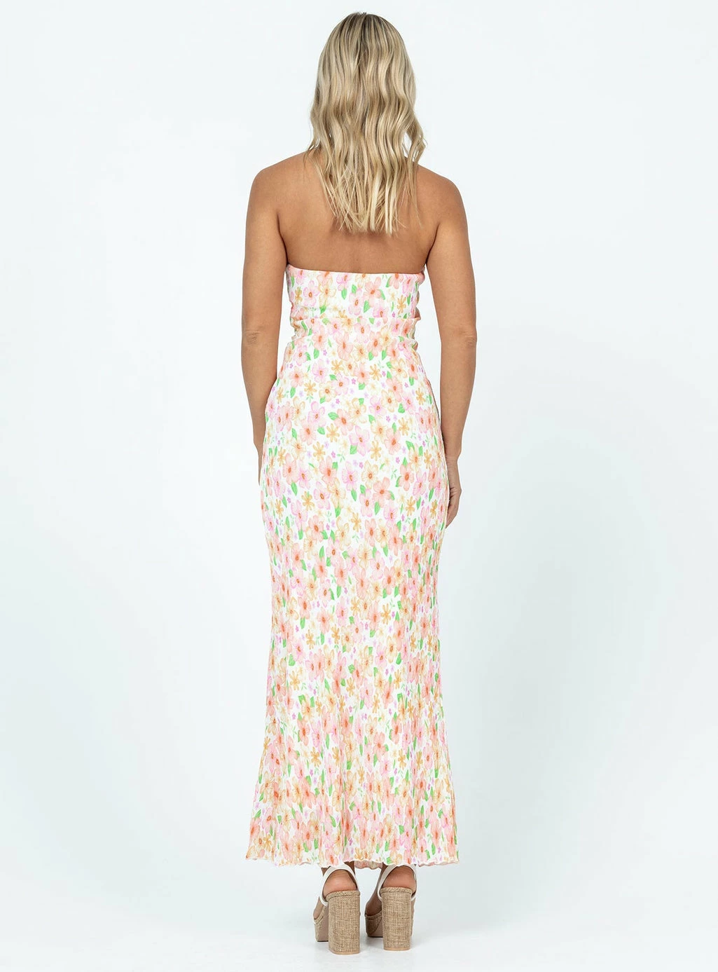 Princess Polly Tiarna Strapless Maxi Dress White / Floral White - Image 4