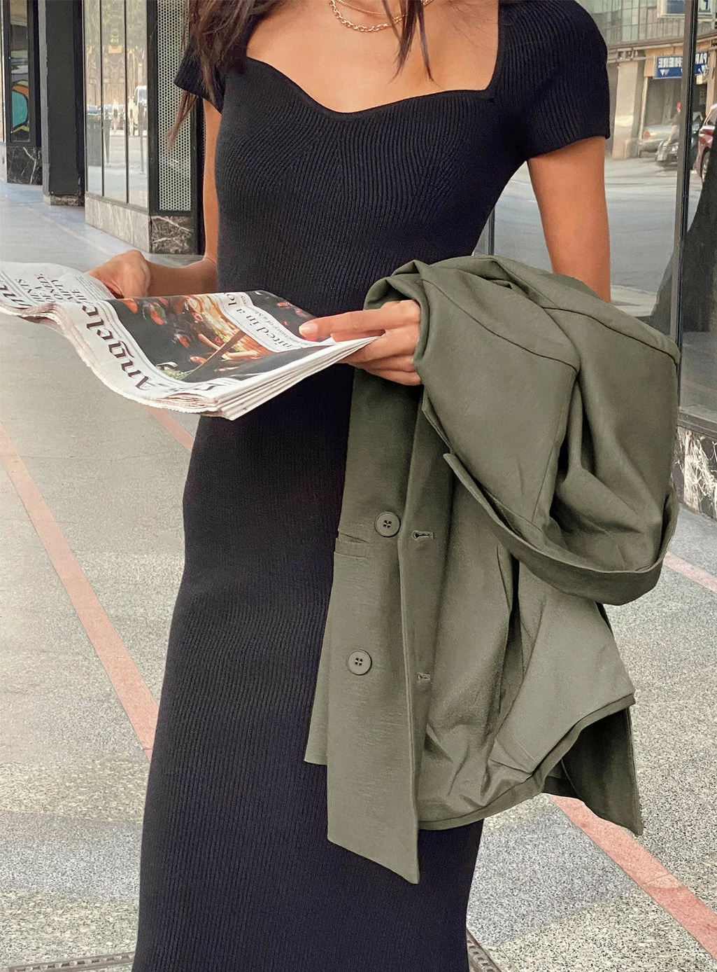 Princess Polly Ellisen Midi Dress Black Black - Image 7