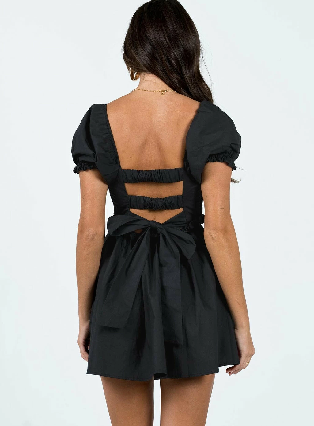 Princess Polly Everyday Sunshine Mini Dress Black Black - Image 4