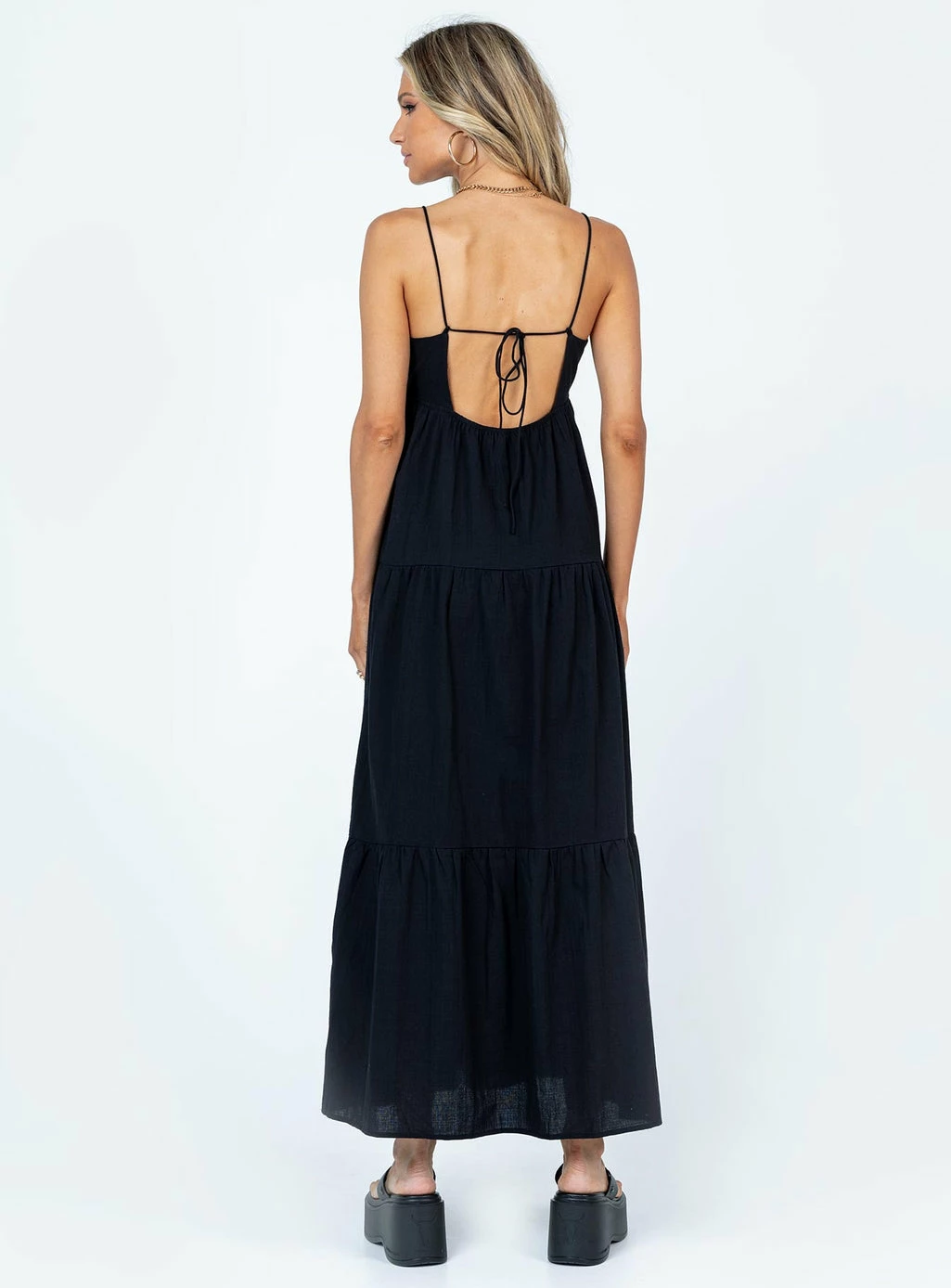 Princess Polly Chelsea Maxi Dress Black Black - Image 4