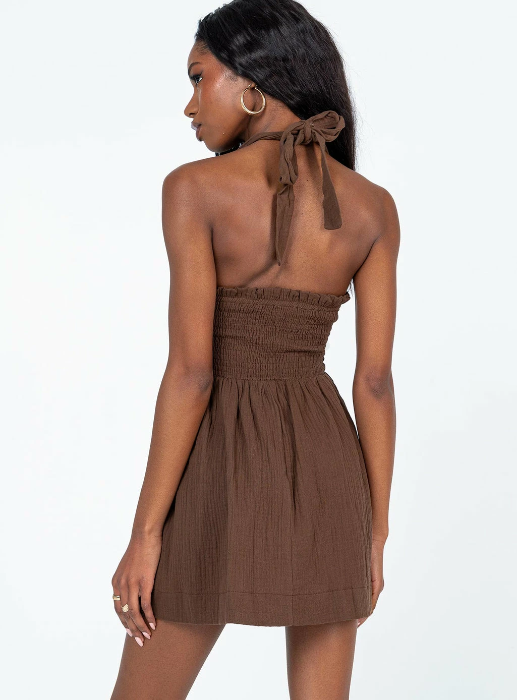 Princess Polly Rhea Mini Dress Brown Brown - Image 6