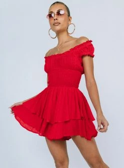 Princess Polly The Love Galore Romper Red Red