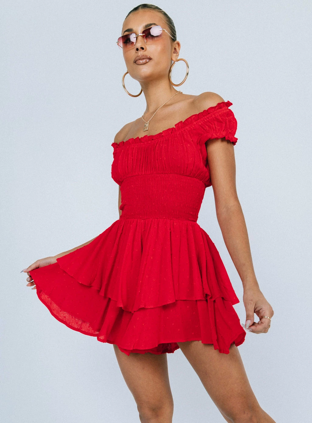 Princess Polly The Love Galore Romper Red Red