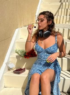 Princess Polly Georgia Midi Dress Navy Navy